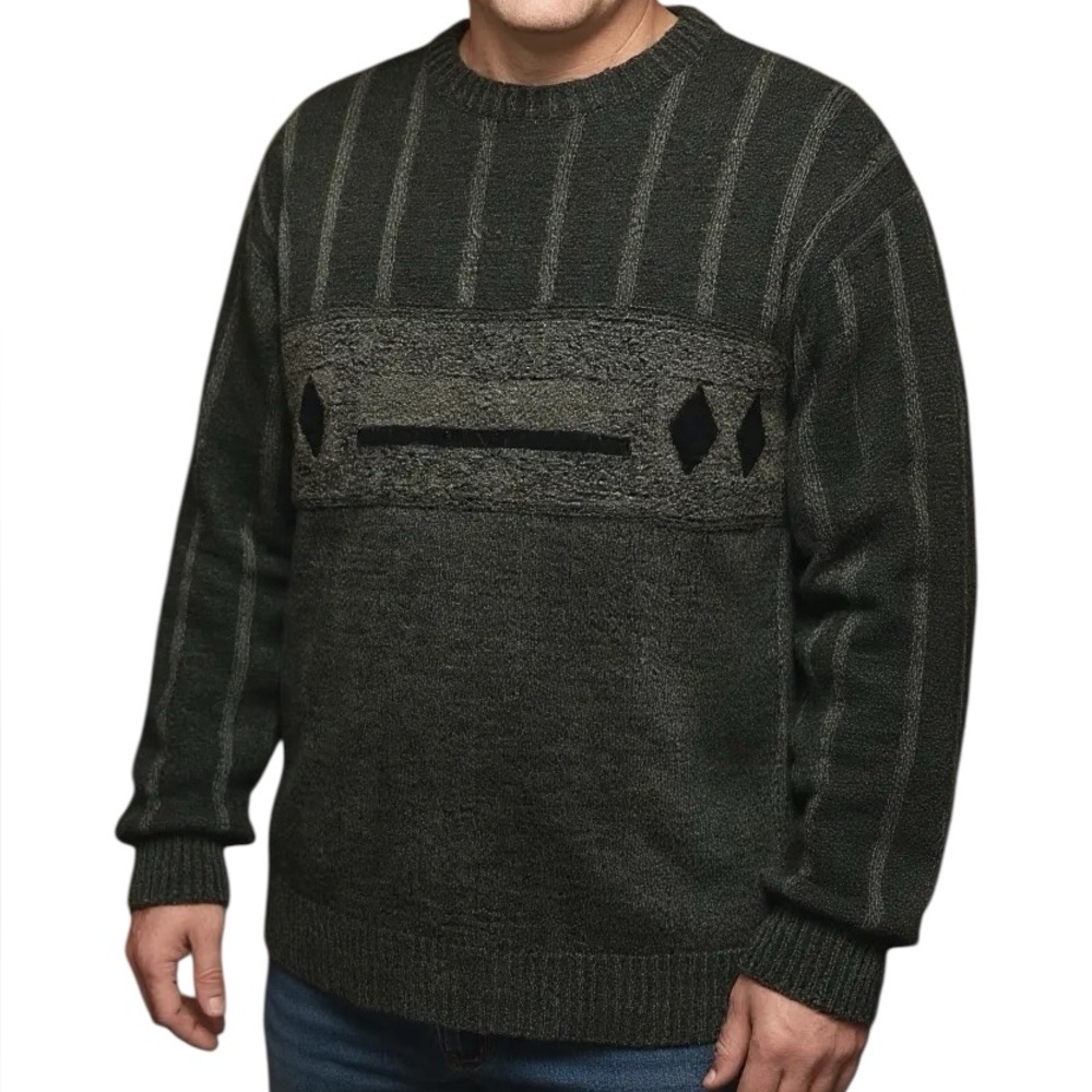 Modango of Italy Dark Gray Wool Blend Knit Sweater Size XL